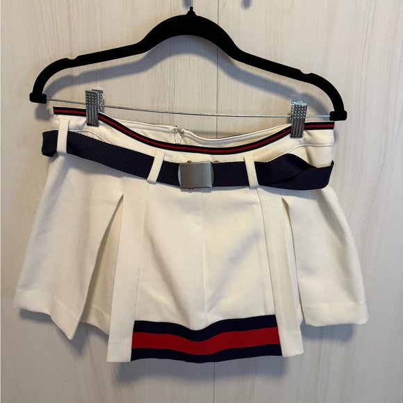 Maeve White Skirt with Navy and Red Accents Size Medium LIKE NEW - Picture 4 of 7